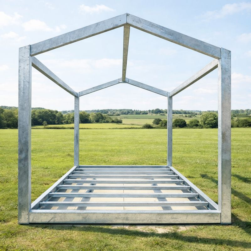 High Pitch Prefabricated Modular Structure building A frame Roof steel Farm House Modern Frame System