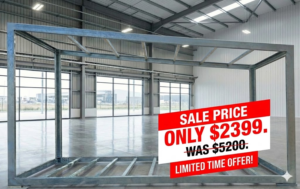 Modular steel building frame Skillion Roof Prefabricated Frame System